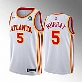 Atlanta Hawks #5 Dejounte Murray White Stitched Jersey Dzhi,baseball caps,new era cap wholesale,wholesale hats